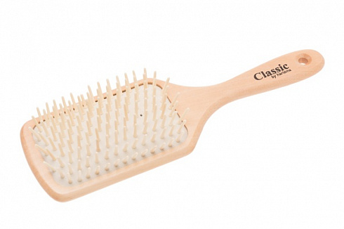 Щетка массажная из натурального дерева большая Harizma