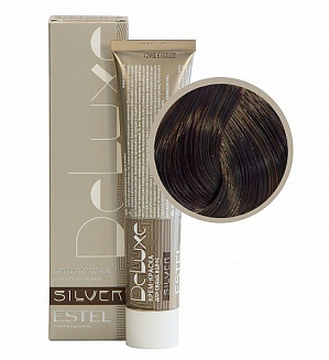Estel Professional 4/75 крем-краска  Deluxe silver, шатен коричнево-красный 60 мл