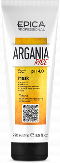 EPICA Professional Argania Rise ORGANIC Маска для придания блеска с маслом арганы, 250 мл.
