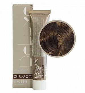 Estel Professional 6/7 крем-краска  Deluxe silver, темно-русый коричневый 60 мл