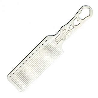 Расческа для стрижки под машинку Y.S.park s282 white, slim type, 24 см, белая