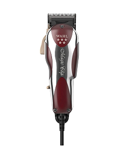 Машинка для стрижки Wahl Hair clipper Magic Clip 5star, питание-сеть, 8 насадок, бордовый/серебристый