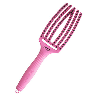 Щетка для волос Olivia Garden Fingerbrush BoarNylon_2024 Bubble Pink ID1844