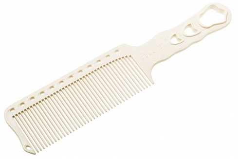Расчёска с ручкой большая белая для стрижки под машинку, Y.S.Park