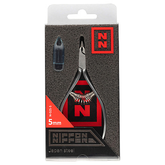 Кусачки маникюрные для кутикулы Nippon Nippers, NN_N-02S-5, лезвие 5 мм, спиральная пружина, матовые