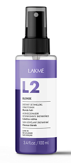 Кондиционер двухфазный Lakme L2 Blond, арт. 45543, для экспресс-ухода за светлыми волосами, 100 мл