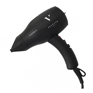 Фен Velecta Iconic TGR 2.0, черный матовый, профессиональный, 2000 Вт, 520 гр