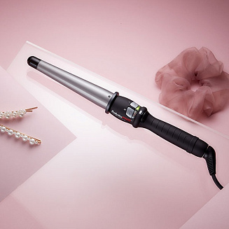 Плойка для локонов BaByliss Pro конусная титан + турмалин 19-32 мм