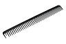 Расческа для стрижки Y.S.park G33 soft carbon, 23 см, с линейкой на обушке, редкозубая, черная