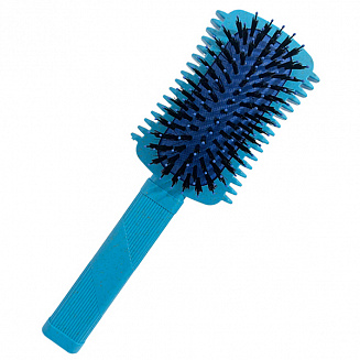 Щетка массажная Combo из экологичного пластика с добавлением соломенного волокна синяя