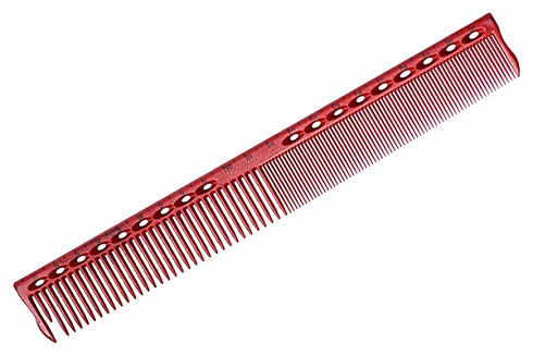 Расчёска для стрижки Y.S.park G45 red, c линейкой на обушке, 22 см, красная