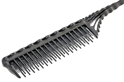 Расчёска для начёса Y.s.park 150 black, 3 ряда зубьев, черная, 22 см, антистатическая