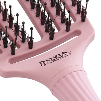 Щетка для волос Olivia Garden Fingerbrush BoarNylon_2024 Soft Pink ID1845