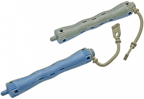 Коклюшки для химзавивки волнистые серо-голубые 12 шт EUROSTIL