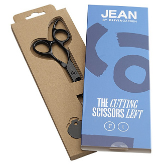 Ножницы для стрижки волос Olivia Garden ID2188 Jean, для левшей, черные, длина полотна- 6,0