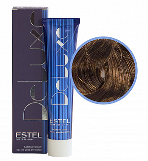 Estel Professional 6/74 краска-уход  Deluxe, темно-русый коричнево-медный 60 мл