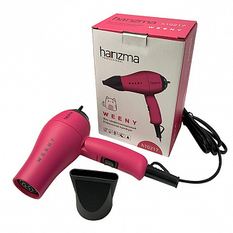 Фен дорожный Harizma Weeny h10217, со складной ручкой, 1000 Вт, длина в корпусе 13 см