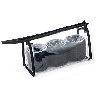 Набор бигуди на липучке 36,48 и 61мм в сумке-косметичке в комплекте с зажимами(18 бигуди+12 зажимов)