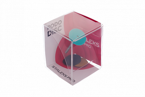 Диск педикюрный пластиковый PODODISC STALEKS PRO S в комплекте с сменным файлом 180 грит 5 шт (15 мм