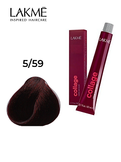 Краска для волос Lakme Collage new 5/59, светлый шатен махагоново-красный, 60 мл