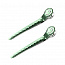 Зажимы для волос Y.S.park Clip L, цвет- зеленый, 2 шт., длина 10 см, аллюминиевые