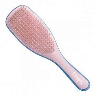 Щетка для волос массажная голубая/розовая