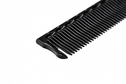 Расчёска для стрижки Y.S. park G20  soft carbon, с линейкой, 20 см ,чёрная
