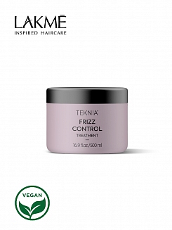 Маска для волос Lakme Teknia Frizz Control, для непослушных или вьющихся волос, увлажняет и разглаживает, 500 мл