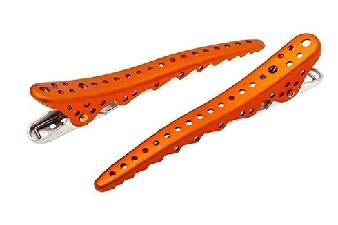 Зажимы для волос Y.s.park Shark clip orange metal , оранжевые, в упаковке -2 шт.