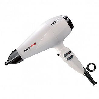 Фен BaByliss Pro Levante BAB6950WIE, мощность 2100Вт, ионизация, холодный воздух, 2 насадки