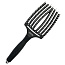 Расчёска- щетка для волос Olivia Garden Fingerbrush Care Iconic Nylon Bristles Black L, ID1394, нейлон, черная