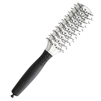 Щётка для волос тунельная ESSENTIAL STYLE DOUBLE TUNNEL Nylon/Double Silver