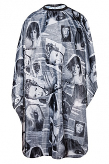 Накидка парикмахерская Фотографии черная Harizma