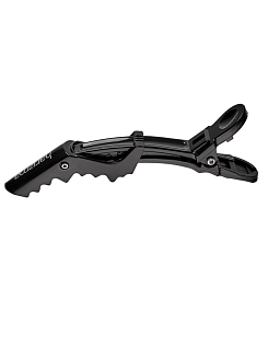 Зажимы для волос крокодил Harizma h10903-15, пластиковые, усиленные, 6 шт, длина-10.5 см, черные