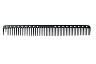 Расческа для стрижки Y.S.park G33 soft carbon, 23 см, с линейкой на обушке, редкозубая, черная