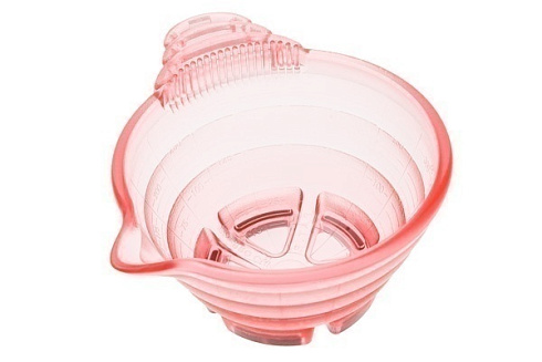Миска для окрашивания Y.s.park Ptb Pink Pro Tint Bowl, прозрачный розовый, внутри с мерной шкалой, 350 мл