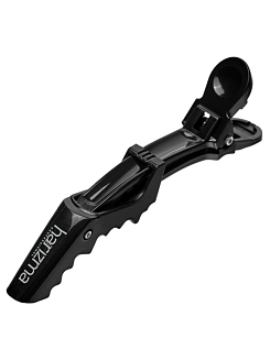 Зажимы для волос крокодил Harizma h10903-15, пластиковые, усиленные, 6 шт, длина-10.5 см, черные