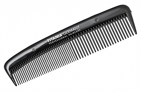 Расческа карманная комбинированная черная TITANIA