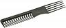 Расческа вилка пластмассовая с двойным рядом, черная EUROSTIL