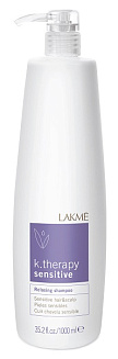 Шампунь успокаивающий Lakme K.therapy Sensitive Shampoo, арт. 43113, для чувствительной кожи головы и волос, 1000 мл