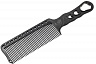 Расческая для стрижки под машинку Y.S. park s282 carbon, черная, 24 см, эргономичная ручка, тонкий обушок