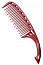 Расчёска- гребень с изогнутой ручкой Y.s.park 605 red, красная, для окрашивания и уходовых процедур, 21.5 см