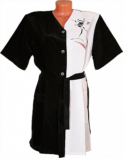 Халат черно-белый Профи XXХL