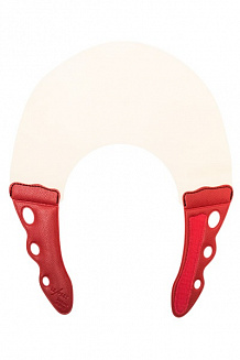 Воротник для стрижки и окрашивания Y.s.park NF06-Nat/Red, натуральный с красным, из каучука, 0.6 мм