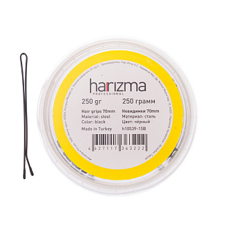 Невидимки Harizma h10539-15B, прямые, черные, длина- 70мм, 250гр