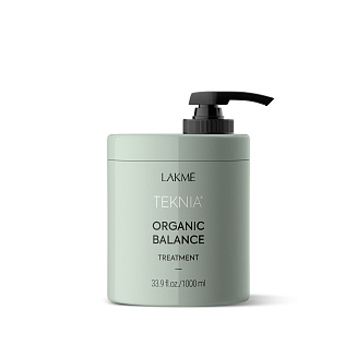 Маска для волос Lakme Teknia Organic Balance Treatment, арт. 44131, увлажнение, для всех типов, 1000 мл