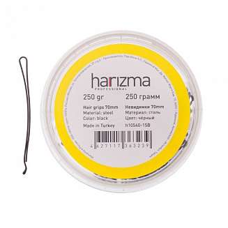 Невидимки 70 мм прямые с укороченной верхней частью 250 гр черные Harizma