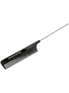 Расчёска с металлическим хвостиком  Hercules, арт.180 WR9, черная, 21.5 см, частые зубцы