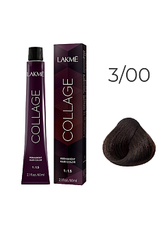 Краска для волос Lakme Collage new 3/00, темный шатен, 60 мл
