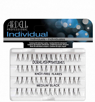 Пучки ресниц безузелковые средние черные Ardell Dura Lash Flare Medium Black